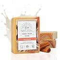 Way Natural Sandalwood Soap Bar (3 Pack) - Goat Milk Soap for Men & Women - Natural, Handmade w/Real Milk - Dry Skin, Hands/Body - Premium, Gentle, No