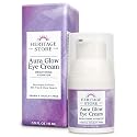 HERITAGE STORE Aura Glow Eye Cream, Under Eye Brightener & Hydrator, Minimizes look of Puffiness, Dark Circles, Fine Lines & Wrinkles w/Bakuchiol