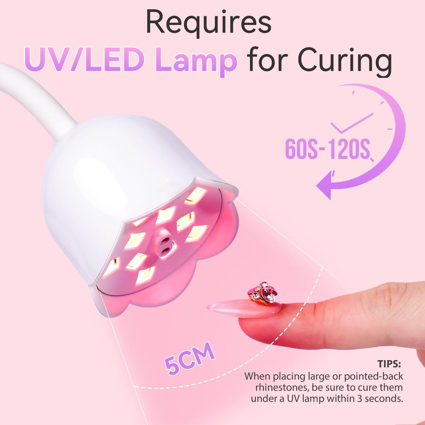 Makartt Rhinestone Glue for Nails: Super Strong Gel Nail Glue for Nail Charms Gems Decorations, 3D Gel Nail Art Bling Jewel Diamonds for Salon & DIY Beauty & Personal Care Makartt