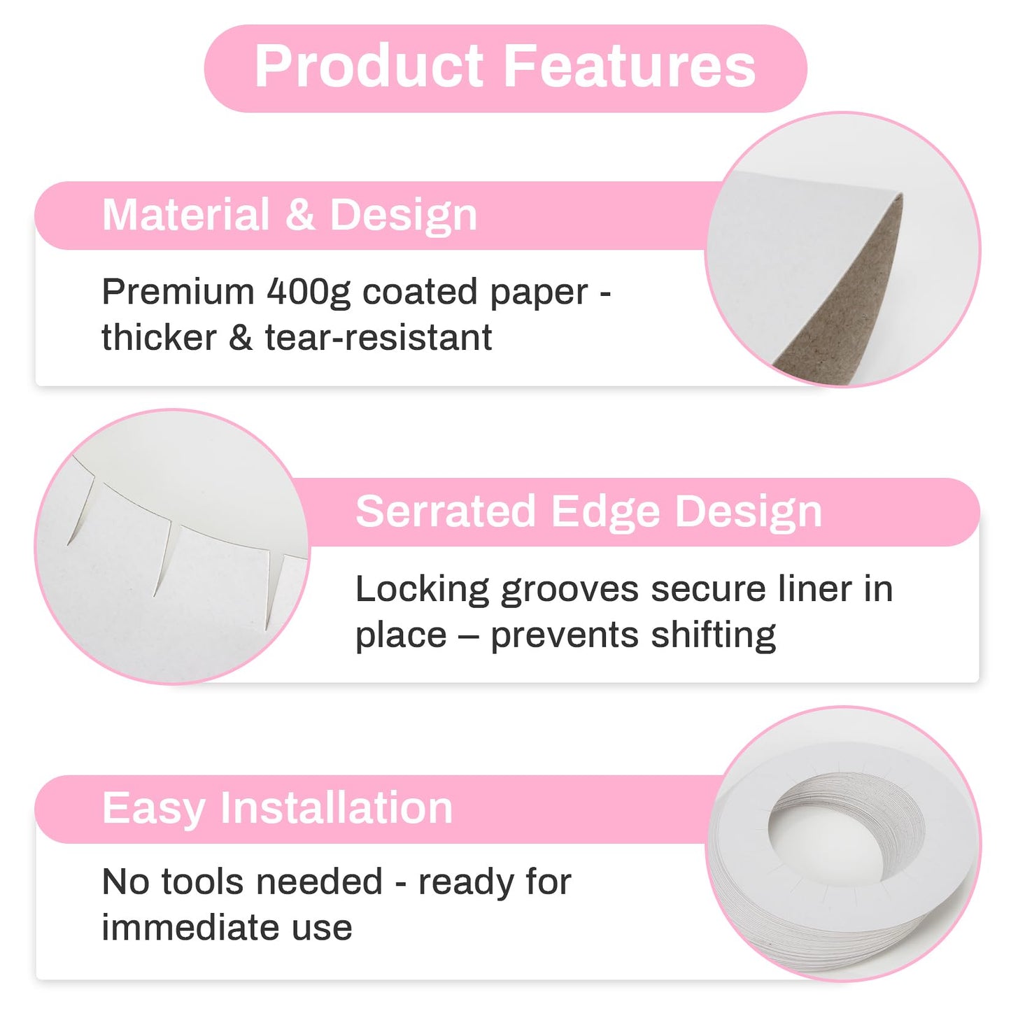 RAQEHO Wax Collars for Wax Pot - 50PCS Disposable Coated Paper Protective Clean Collar for 14oz Wax Warmer Melting Pot for Hair Removal Women Wax Bath Beauty and Personal Care RAQEHO