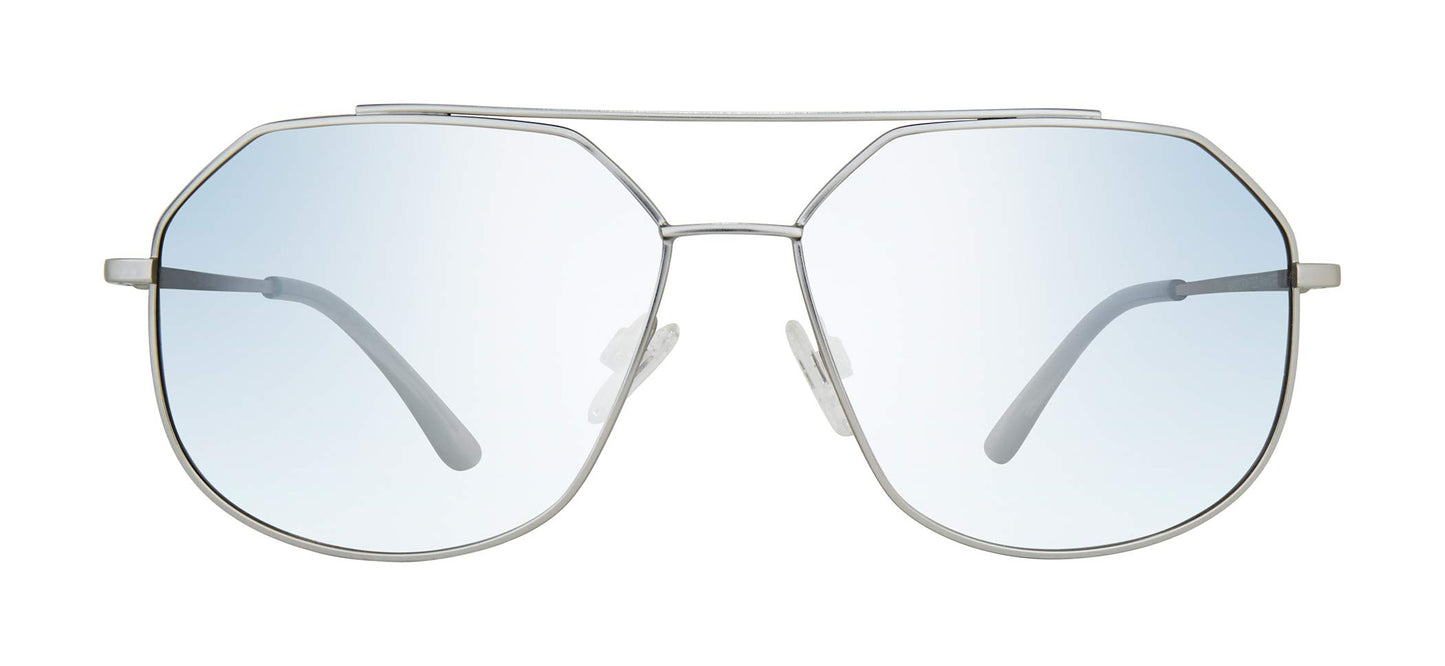 PRIVÉ REVAUX "Cooper Designer Sunglasses, Silver/Blue