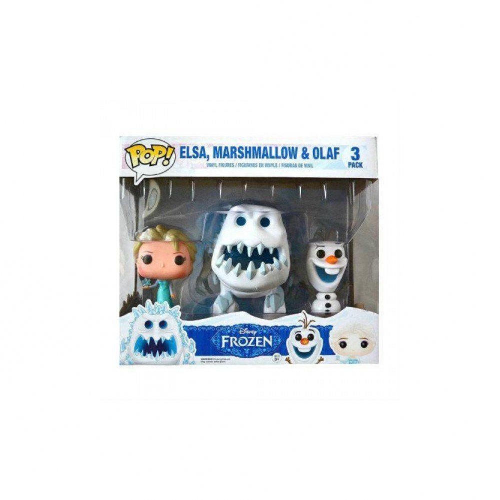 Funko Disney Frozen POP! Movies Elsa, Marshmallow & Olaf Vinyl Figures #82