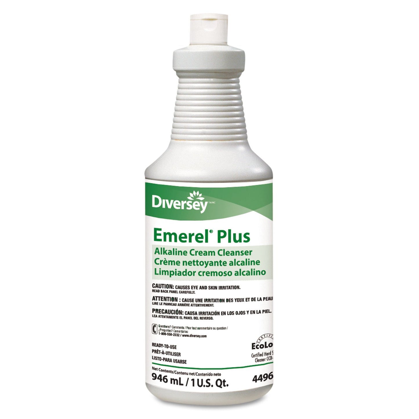 Diversey 94496138 Emerel Plus Cream Cleanser Odorless 32 oz Squeeze Bottle 12/Carton
