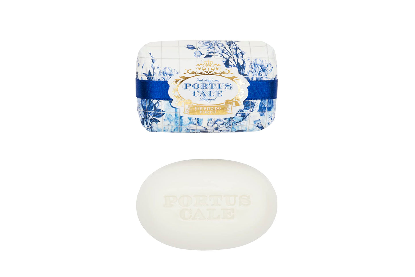 Portus Cale Gold & Blue Collection Fragranced Soaps Set (3 x 150g) luxury Floral Aroma Pink-Pepper and Jasmine Paper Wrap