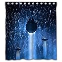 Weckim Custom Space Ship Waterproof Fabric Shower Curtain Cool Design for Bathroom Decoration Size 66x72 Inches