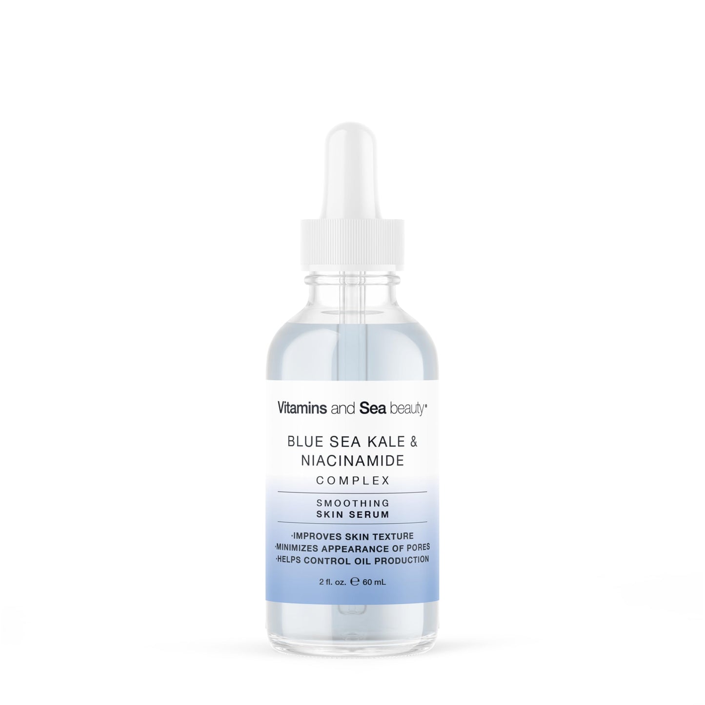 Vitamins and Sea Beauty Blue Sea Kale and Niacinamide Serum for Face, Anti-Aging Firming, Smoothing Face Serum for Minimizing Pores, Oil Control, 2 Fl