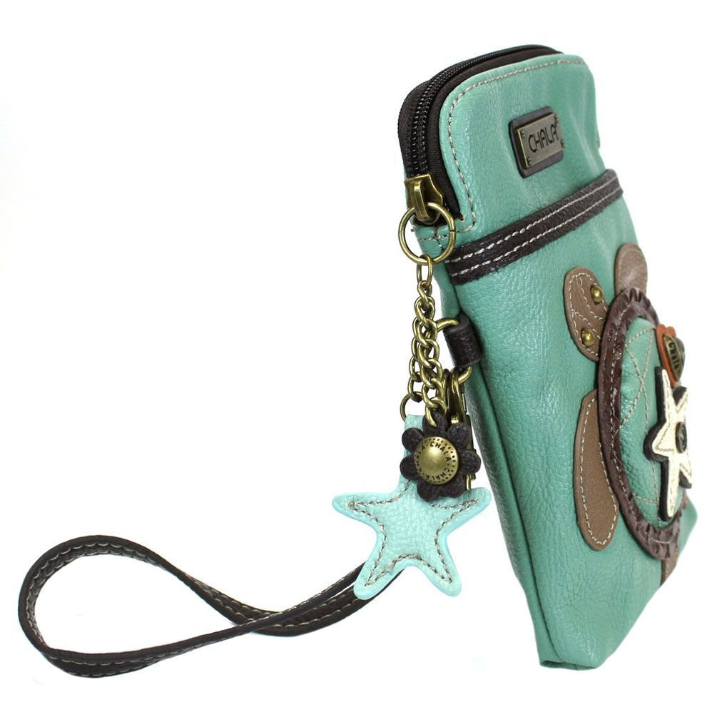 Chala Sea Turtle Cellphone Crossbody Handbag - Convertible Strap