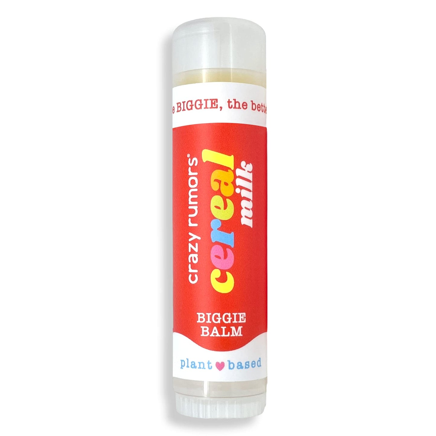 Crazy Rumors Biggie Cereal Milk Flavored All Natural, Plant Based Lip Balm to Moisturize and Nourish your Lips - Cereal Milk Biggie Tube 0.6 oz (4x