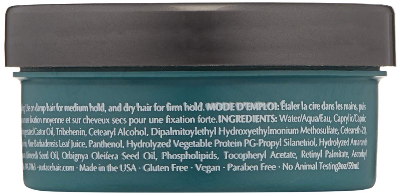 Surface Hair Shift Shaping Wax, Vegan And Sulfate Free Shaping And Sculpting With Light Hold And Finish, 2 Oz.