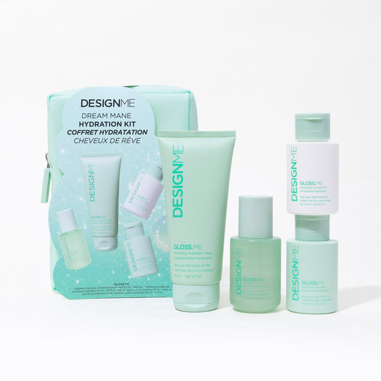 DESIGNME GLOSS.ME Hydration Kit |Moisturizing Shampoo, Conditioner, Mask & Hair Oil | With Argan Oil | For Dry & Frizzy Hair - Hydrating, Anti-Frizz Beauty & Personal Care Design.Me