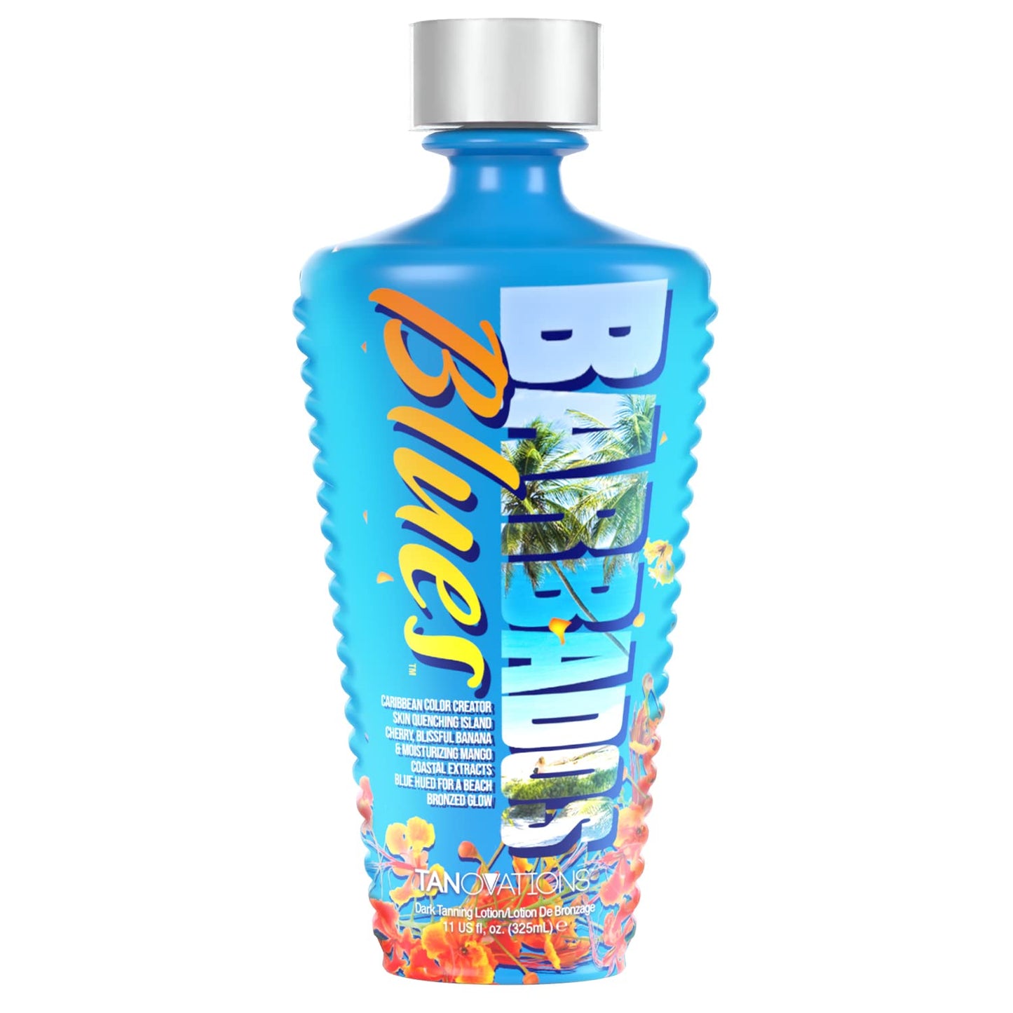 Tanovations Barbados Blues Tanning Lotion - Caribbean Color Creator Skin Quenching Island Cherry, Blissful Banana & Moisturizing Mango Coastal