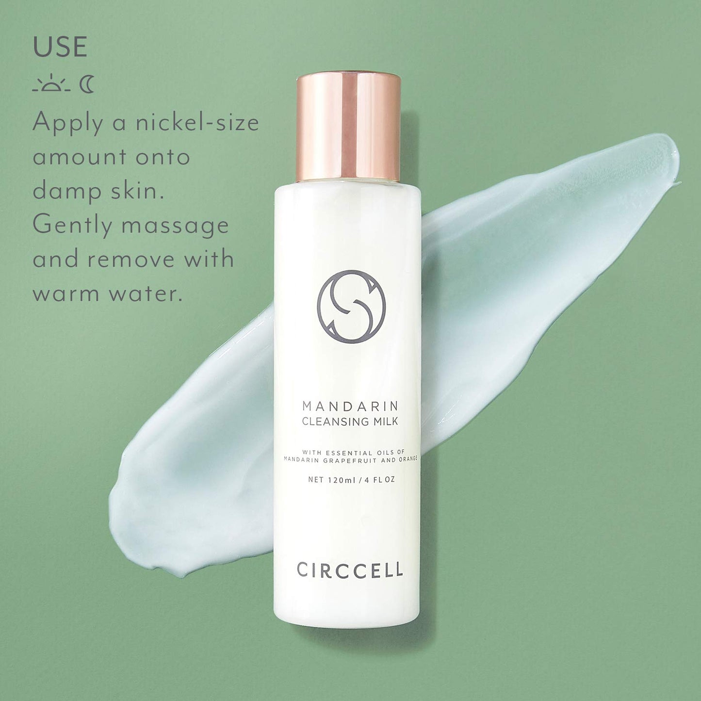 CIRCCELL Mandarin Cleansing Milk - Hydrating & Brightening Face Cleanser with Fruit Extracts -Anti-Aging Facial Cleanser - Rich, Creamy Cleansing Milk