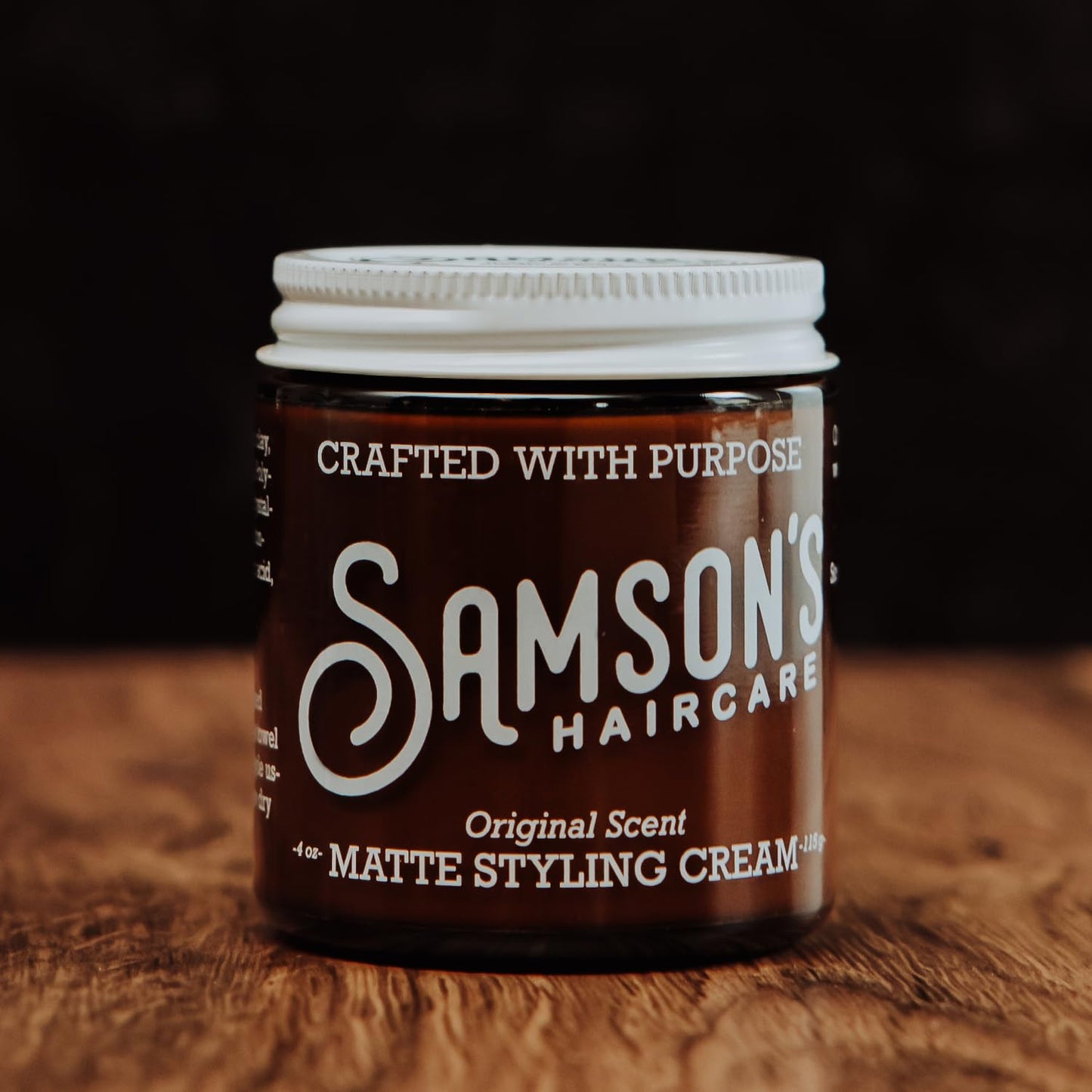 SAMSON'S HAIRCARE Matte Styling Cream, Best Matte Finish with Easy Application, Nourishes and holds hair, Ideal for both Men & Women, 4 oz.
