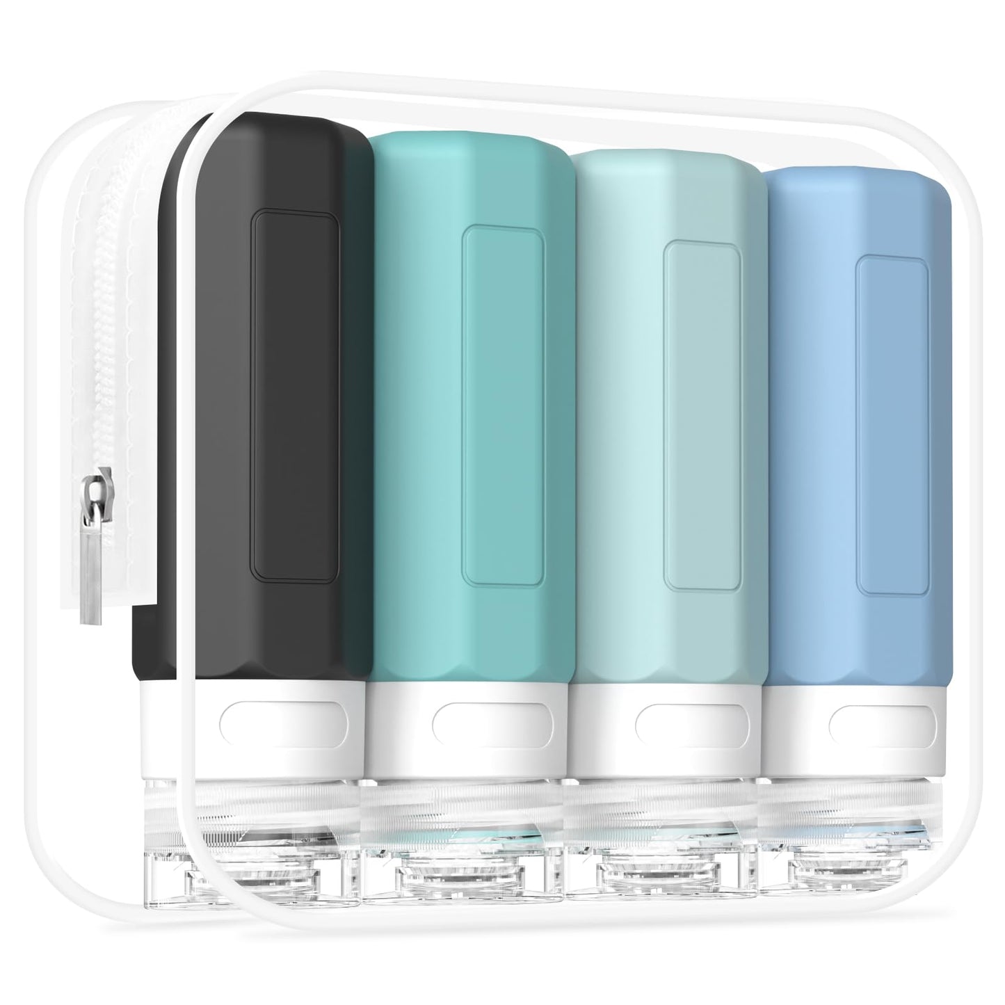 Redfly Travel Bottles for Toiletries, Tsa Approved 3oz Travel Size Containers, Leak Proof Travel Size Toiletries Bottles Silicone, BPA Free Refillable Beauty and Personal Care Redfly