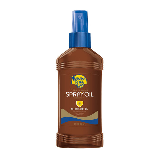 Banana Boat Deep Tanning Spray SPF 4, 8 Ounces Each, (Value Pack of 9)
