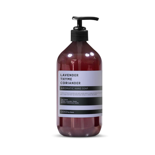 COCO by Stone 16oz Hand Soap (Lavender | Thyme | Coriander Essential Oil) - Soothing Castile Formula with Pure Essential Oils and Naturally Derived