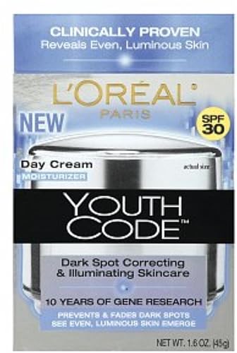L'Oreal Paris Youth Code Dark Spot Correcting & Illuminating Skincare Day Cream Moisturizer (Pack of 2)