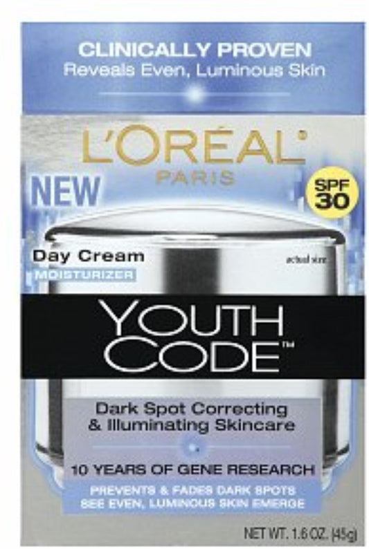 L'Oreal Paris Youth Code Dark Spot Correcting & Illuminating Skincare Day Cream Moisturizer (Pack of 2)