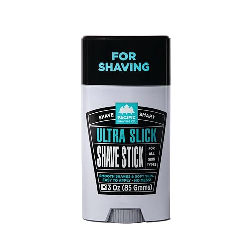 Pacific Shaving Company Ultra Slick Shave Stick - No Mess Body Shaving Stick with Moisturizing Coconut Oil - Travel-Friendly, Good for All Skin…