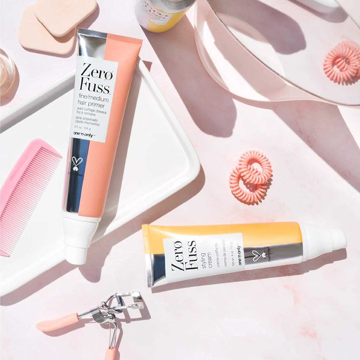one 'n only Zero Fuss Fine to Medium Hair Primer, Leave-in Spray, Detangles and Smooths, Weightlessly Conditions, Humidity Resistant, Tames Frizz, No