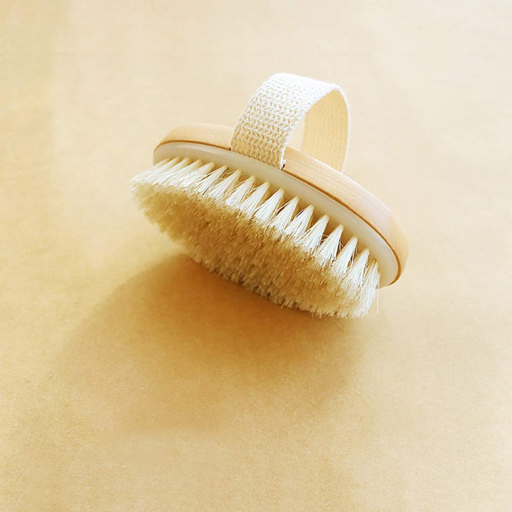 Ithyes Dry Brushing Body Brush Exfoliating Brush Natural Bristle Bath Brush for Remove Dead Skin Toxins Cellulite,Treatment,Improves Lymphatic