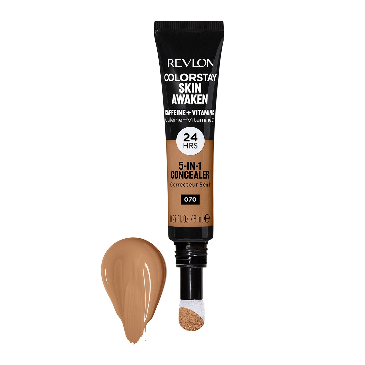 Revlon ColorStay Skin Awaken 5-in-1 Concealer, Lightweight, Creamy Longlasting Face Makeup with Caffeine & Vitamin C, For Imperfections, Dark Circles