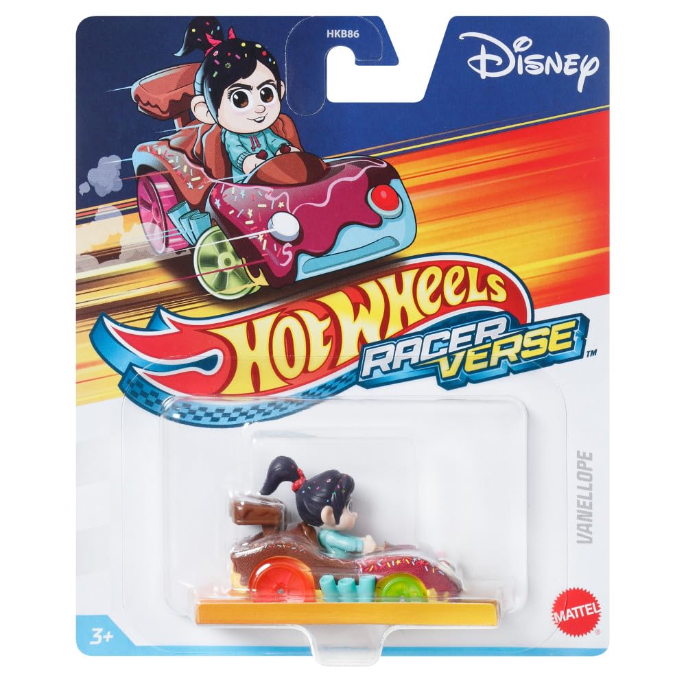 Hot Wheels RacerVerse Die-Cast Vehicle with Vanellope Driver 1:64 Scale, HKB88-4B10