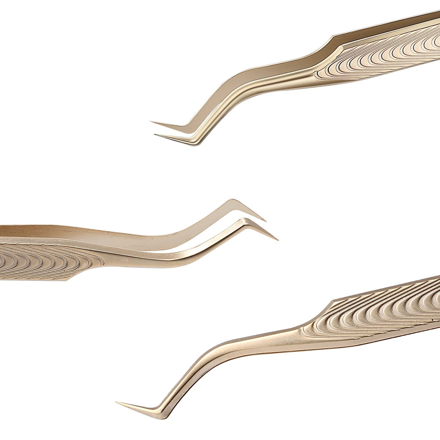 Ms.Queen Lash Tweezers for Eyelash Extension-Professional Lashing Tweezers for Mega Volume Mink Eyelashes Extensions Applying,S-Curved