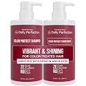 Daily Perfection Color Protect Shampoo and Conditioner Set - Vibrant and Shining Hair Care,Treated Hair with Biotin and Keratin - Salt, Sulfate
