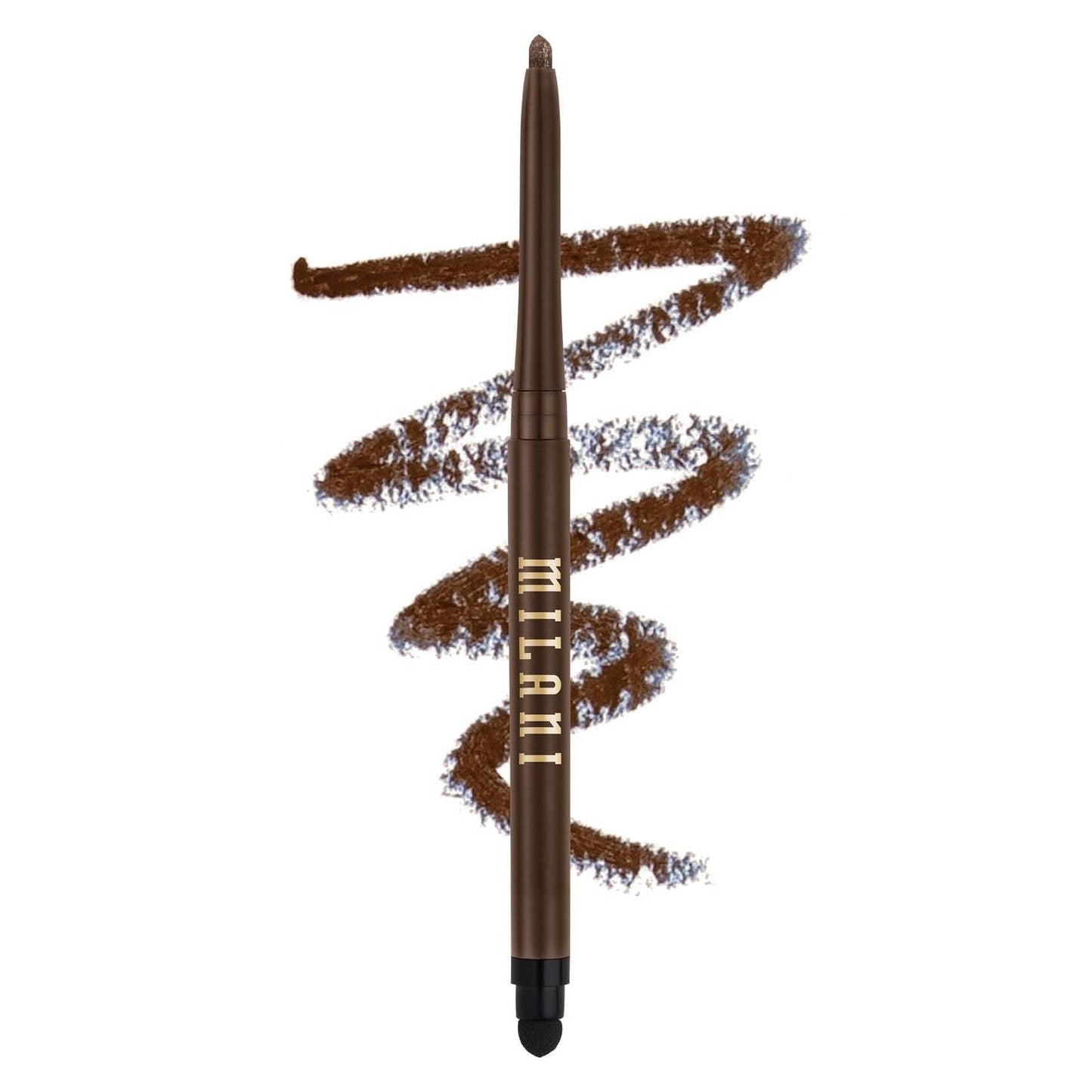 Milani Stay Put Eyeliner - Semi-Sweet (0.01 Ounce) Cruelty-Free Self-Sharpening Eye Pencil with Built-In Smudger - Line & Define Eyes with High…