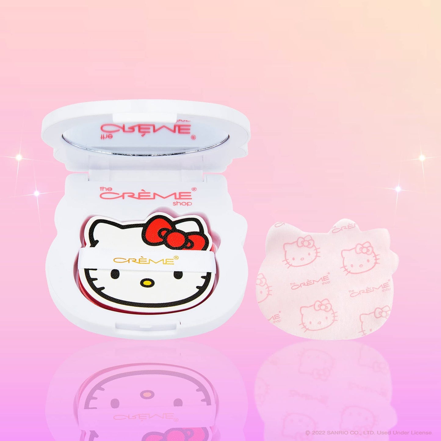 The Creme Shop Hello Kitty Mattifying Blotting Paper + Reusable Mirror Compact (Limited Edition), Pack of 1, 1.0 Count
