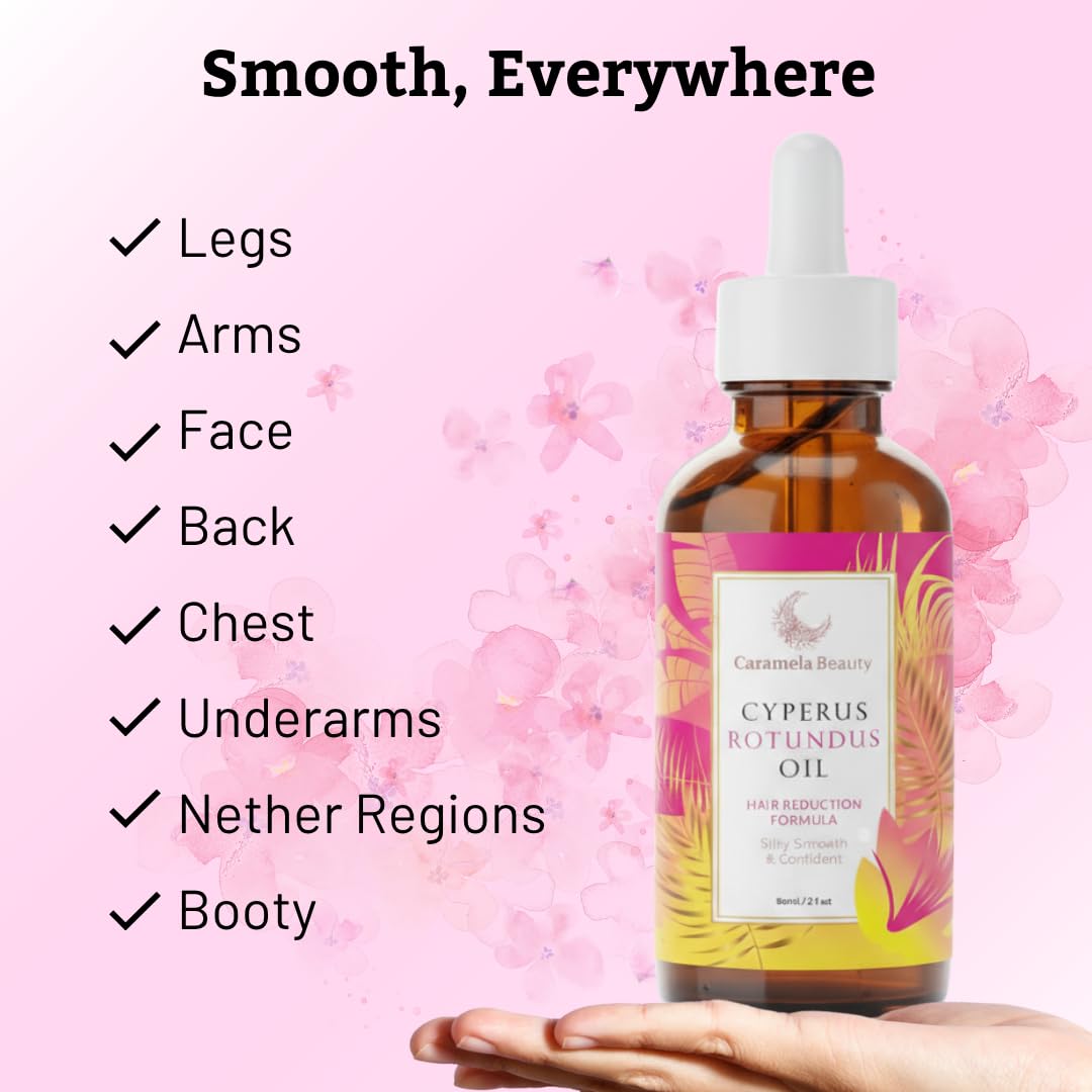 Caramela Beauty Cyperus Rotundus Oil, 60ml After-Shave and Post-Wax Moisturizer, Botanical Body Oil with Jojoba, Rosehip and Sweet Almond Oils Beauty and Personal Care Caramela Beauty