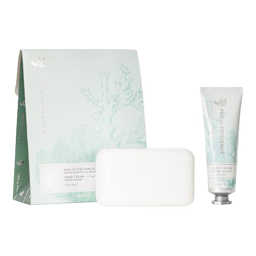 Pre de Provence Gift Set Collection 150 Gram Soap Bar & 1 fl oz Hand Cream, Sea Salt