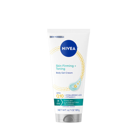 NIVEA Skin Firming & Toning Body Gel Cream with Q10, Hyaluronic Acid and Vitamin C, Clinically Tested Skin Firming & Toning Cream, 72-Hour Moisture