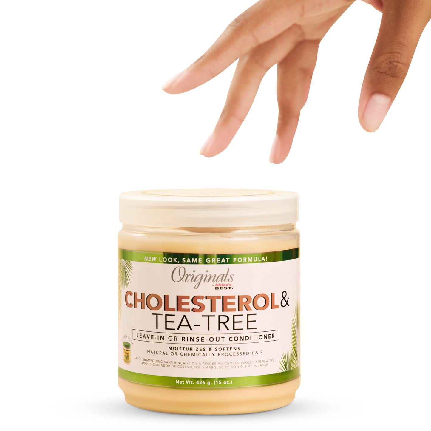 Originals by Africa's Best Cholesterol Tea Tree Oil, Rinse-Out Plus Leave in Conditioner, Repair and Revitalize Damaged, Dry, Overprocessed Hair, 15
