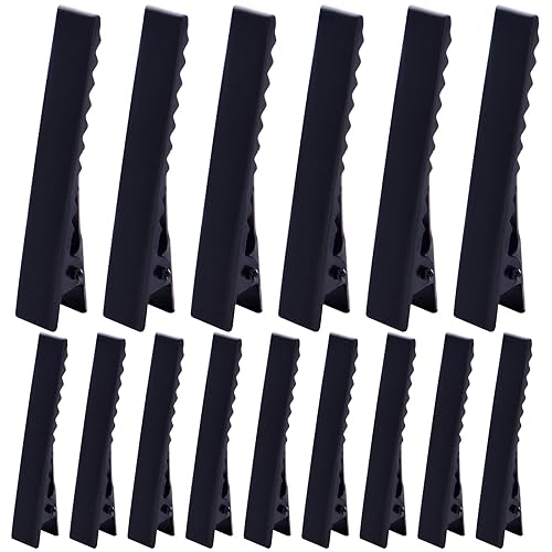 100pcs Metal Alligator Hair Clips Flat Top with Teeth Single Prong Hairpins Sectioning Hairdressing Salon Clips for Women Girls Hairbow DIY Art Craft