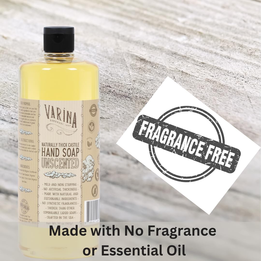 Varina Liquid Organic Castile Soap Unscented - 32oz Beauty & Personal Care Varina