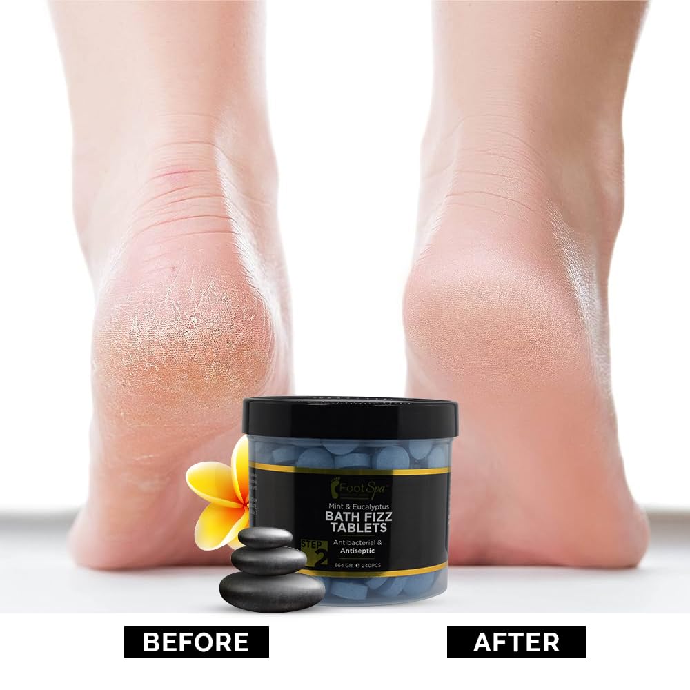 FOOTSPA - Bath Fizz, Mint & Eucalyptus - Relaxing Aromatherapy - 42 Ounces