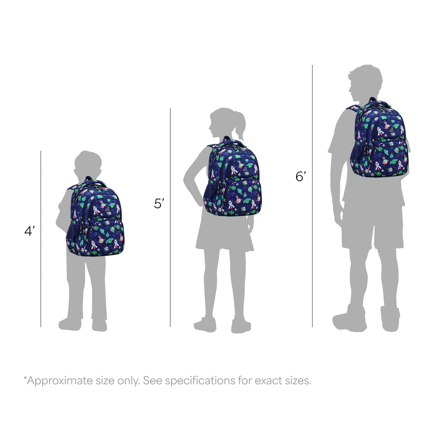 MYGOO Boys' Backpack | Campus Collection | Astro Navy Design | Ideal for Primary School | 24L | 17" Height