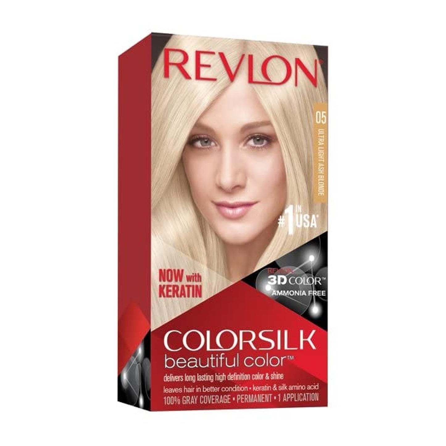 Revlon ColorSilk Beautiful Color, [05] Ultra Light Ash Blonde 1 ea (Pack of 3)