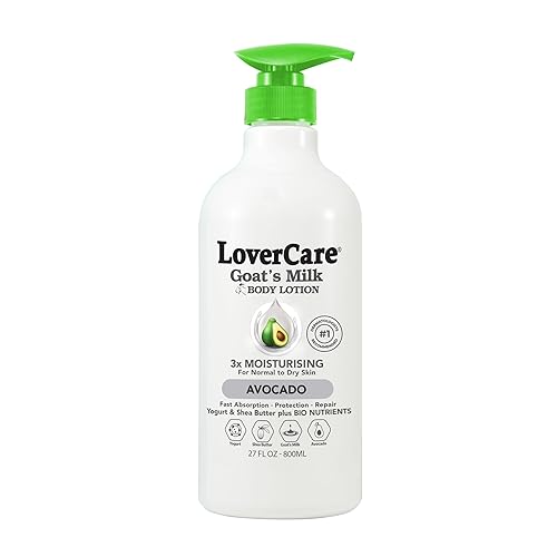 Lovercare Goat Milk Body Lotion for Dry Skin with Avocado 27 fl oz (800ml)