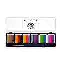 Kraze FX Enchanted Oasis Split Cake Palette - 6x6 gm by Tamina Muhammed Professional 1-Stroke Split Cake with 1 brush Hypoallergenic Non-Toxic Water
