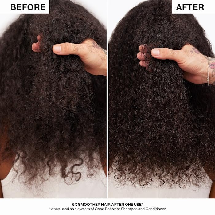 IGK GOOD BEHAVIOR Ultra Smooth Shampoo & Conditioner Set | Frizz Control + Shine | Vegan + Cruelty-Free | 33.8 oz (Pack of 2)