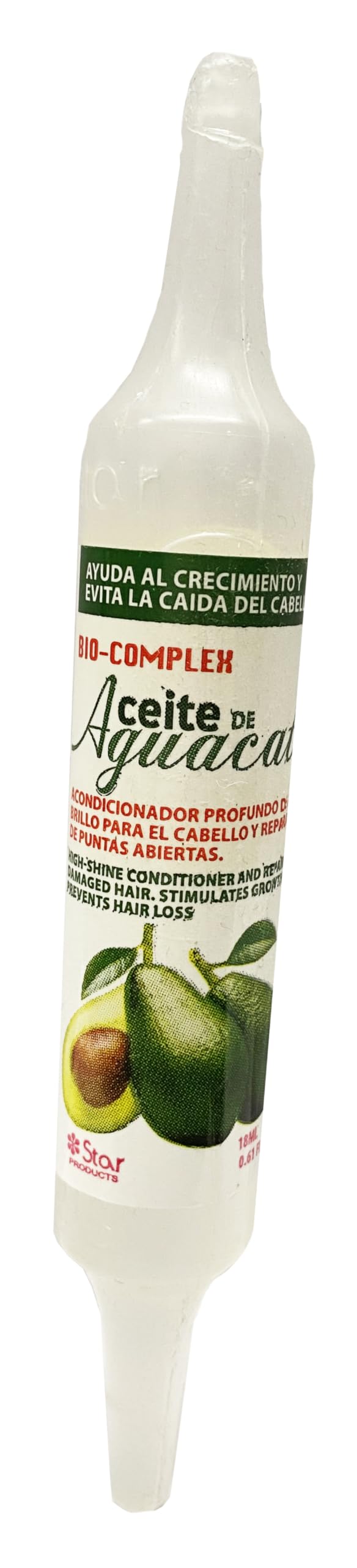 Bio Complex Avocado Oil Ampoules 12 Pack - 0.61 oz Each, Deep Nourishing Hair Treatment for Hydration, Repair, and Strengthening