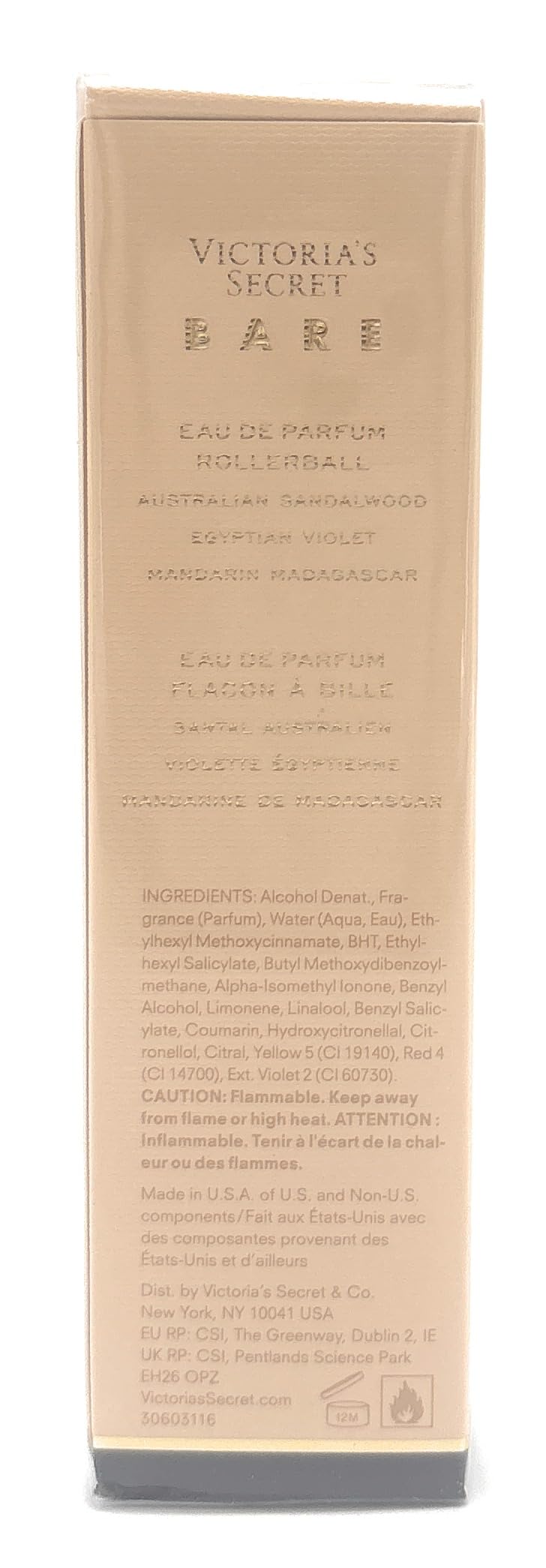 Victoria's Secret Bare Eau De Parfum Rollerball .23 fl oz