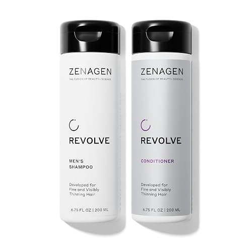 Zenagen Revolve Thickening Shampoo & Conditioner Bundle for Men (6.75 oz Each) - For Fine & Thinning Hair, Supports Fuller, Thicker-Looking Hair