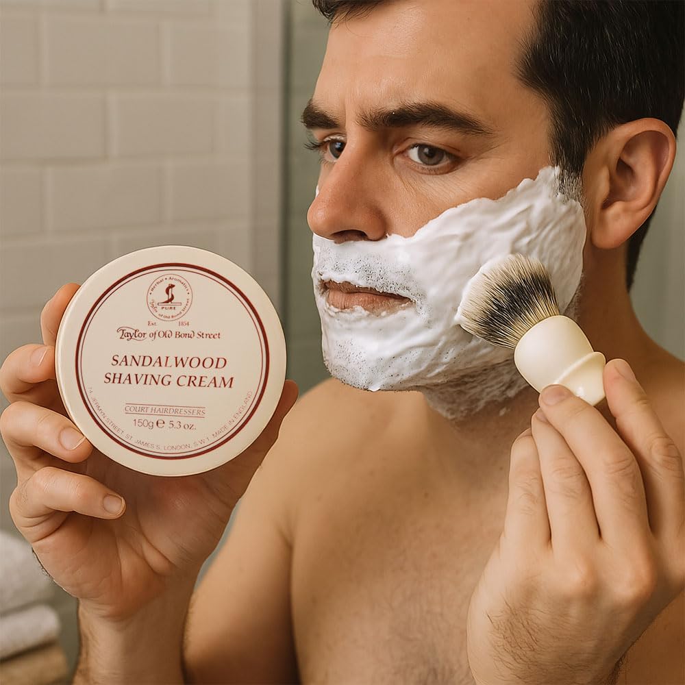 Taylor of Old Bond Street Sandalwood Shaving Cream Bowl, 5.3-Ounce