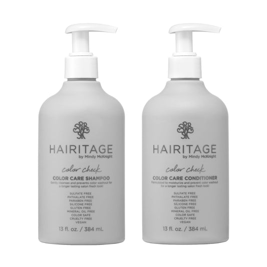 Hairitage Color Check Moisturizing Shampoo and Conditioner Set, UV Protection for Color Treated Hair, Prevent Color Washout, Fading, 13oz each (26oz Beauty & Personal Care Hairitage