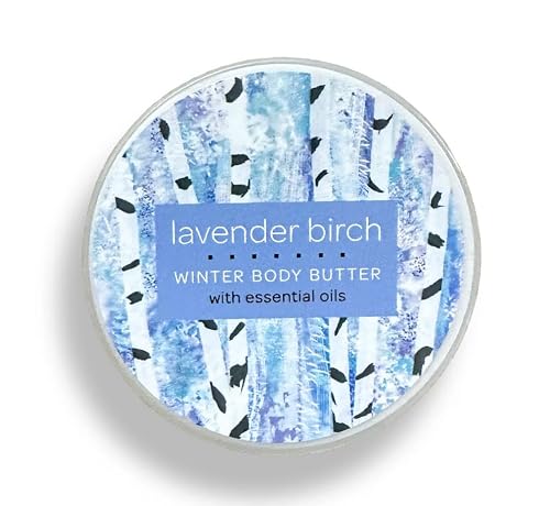 Greenwich Bay Trading Company Lavender Birch Body Butter - Moisturizing Shea Butter & Cocoa Butter Blend, 8 oz Jar