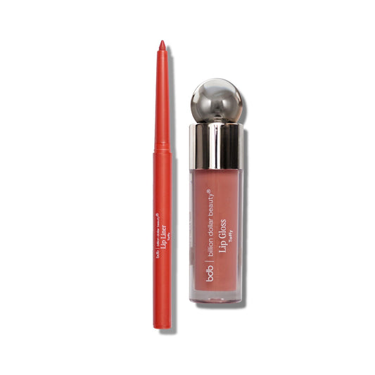 billion dollar brows bdb Lip Gloss with Lip Liner Set, Moisturizing High Shine, Lightweight Glossy, Plumping Lip Gloss, Fling